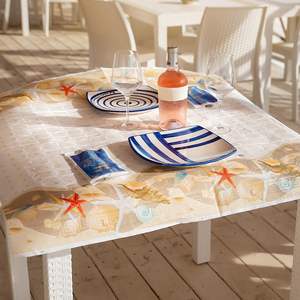 Eleganti tovaglie di carta monouso con motivo a conchiglia 150 pz 100x100cm 50gr/m2-for eventi di Catering Made in Italy - Product Image 3