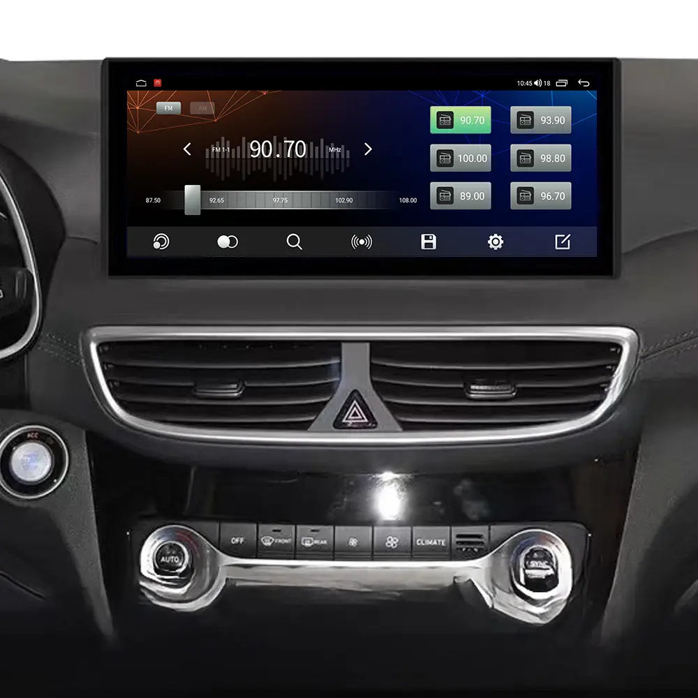 12.3 pouces Android pour Hyundai Tucson 2019-2021 autoradio lecteur multimédia GPS Navigation 2 Din pas de DVD Carplay écran d'unité principale