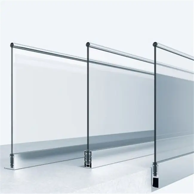Aluminium Sicherheit Balustraden, Aluminium Metall Rahmenlose Profil U Kanal Clamp Glas Geländer