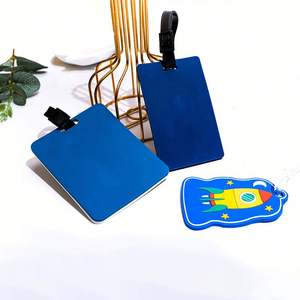 Personalised Custom 3D Logo Travel Suitcase Baggage Tags <b>Soft</b> Pvc <b>Luggage</b> Tag - Product Image 3