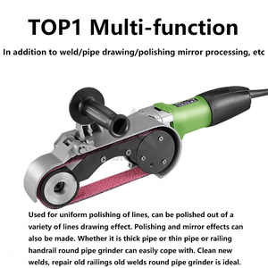 เครื่องวาดเส้นขัดแบบพกพาสแตนเลสท่อกลมสายพานสำหรับขัดควบคุมความเร็วเกรดอุตสาหกรรม - Product Image 6