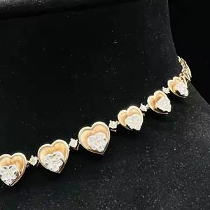 Collier de diamants naturels en or massif 14K de qualité supérieure serti d'un diamant blanc taille brillant couleur G certifié tiers pour femme - Product Image 5