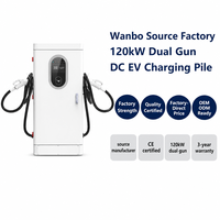 Wanbo-575 Chargeur rapide DC commercial 120 kW à double pistolet, garantie 3 ans, borne de recharge pour véhicules électriques, direct usine