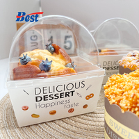 Boîte à emporter personnalisée de haute qualité Sandwich Toast Boîte de petit déjeuner Bento Boîte d'emballage avec couvercle
