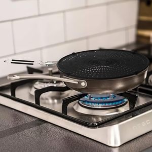 Écran anti-éclaboussures en silicone <span class=keywords><strong>pour</strong></span> poêle à frire, protection anti-éclaboussures avec long manche, tapis de cuisson vapeur multi-usages <span class=keywords><strong>pour</strong></span> cuisine - Product Image 6