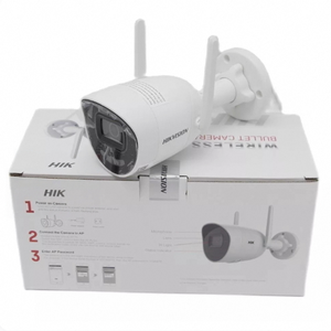 Cámara IP WiFi Hikvision Original, Cámara Bullet Inalámbrica de 4 MP para Exteriores con Audio, Cámara de Red Fija DS-2CV2041G2-IDW - Product Image 1