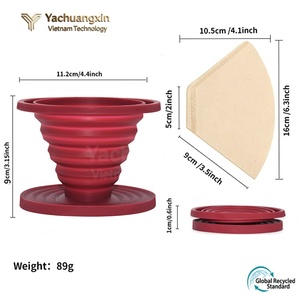 Collapsible Silicone <b>Cup</b> Red Foldable Drinkware for Outdoor Travel <b>Camping</b> - Product Image 6