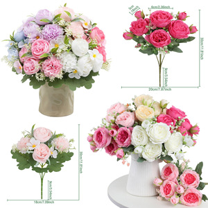 Wholesale Bouquet Artificial Peony Silk Flower Wedding Bridal Bouquet Home Interior Decor Ornaments - Product Image 1