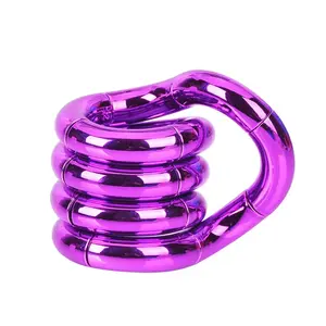 Venta directa de fábrica al por mayor de colores mezclados de Metal multicolor transparente bobina trenzada ABS Fidget Juguetes