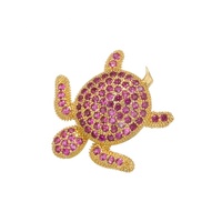 Jinyuan 19x21mm Cristal Petit Animal Tortue Connecteur pour Femmes DIY Bracelet Fait Main Collier Bijoux Accessoires