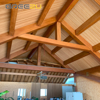 Casa modular ensamblada con viga laminada de bambú exterior, viga de madera de bambú y marco de bambú laminado