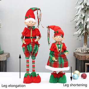 Muñecos de Peluche de Duendes Navideños, Rojos y Verdes, de Tela, con Patas Largas, Unisex, Decoraciones Navideñas, 20105 cm, Regalo de Navidad - Product Image 4