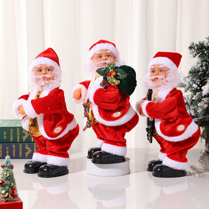 Père Noël Mignon Jouet en Peluche Électrique Musical Chantant 35cm Neuf d'Usine Noël Dansant et Dansant sur la <span class=keywords><strong>Musique</strong></span> avec les Hanches qui Saillissent - Product Image 5