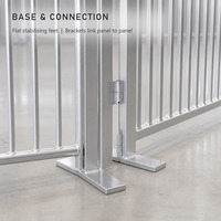 Barrière de contrôle des foules en aluminium en gros d'usine, largeur personnalisée, clôture de sécurité pour événements, concerts et événements sportifs
