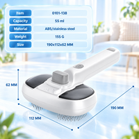 Nouvelle brosse lissante auto-nettoyante à vapeur pour animaux de compagnie, pour éliminer les poils morts, pour chien et chat