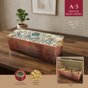 Caja de Regalo de Madera Sólida de Lujo, Multifuncional, Personalizada, Serie de Resina de Cristal, Tema de Amor para el Día de San Valentín, Acabado Pulido - Product Image 4