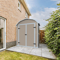 Abri de jardin en plastique à toit à pignon, vente en gros, abris en plastique de haute qualité, abri à outils extérieur, remise à outils