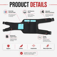 Genouillère en néoprène à rotule ouverte avec sangles de compression réglables pour la protection des genoux blessés