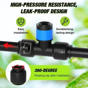 Kit d'irrigation goutte à goutte 70 pieds avec raccords rapides pour l'arrosage et l'humidification des jardins extérieurs - Product Image 3
