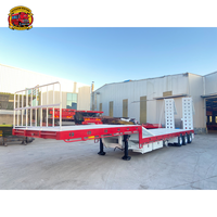 Semi-remorque plateau bas profil 60T 3 essieux personnalisée d'occasion avec suspension pneumatique, norme australienne KCV, remorque JOST 28T externe 12