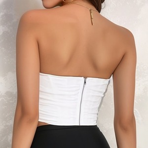 <span class=keywords><strong>Corset</strong></span> en arête de poisson de couleur pure pour femmes européennes américaines Sexy Mesh Zipper Body Shaping Top Waistband XL Size Cinchers Woven - Product Image 2