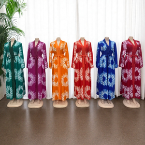 Nuovo Abito Lungo Estivo Elegante e Comodo per <span class=keywords><strong>Donne</strong></span> Musulmane con Stampa e Maniche Lunghe - Product Image 4