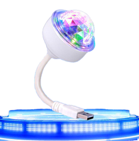 Lumière LED DMX512 IP20 en PVC durable à changement de couleur, type boule de cristal, avec chargeur USB pour effets de scène