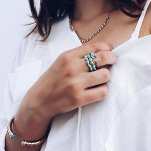 Gemnel 925 plata esterlina Zirconia cúbica apilamiento anillo conjunto minimalista capas banda todos los días joyería fina - Product Image 4