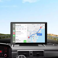 Lecteur multimédia de voiture portable CarPlay sans fil et Android Auto de 9 pouces avec écran tactile HD avec connectivité Bluetooth