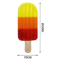 Adulte et enfant PVC gonflable eau installations d'amusement glace sucette piscine flotteur flottant chaise longue Popsicle radeau pour jouets de fête