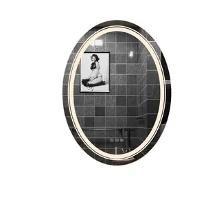 Rotundity Modern Unique Design Bathroom Wall Mounted Cabinet Bathroom Dressing Table Dimmable LED Light Mirror