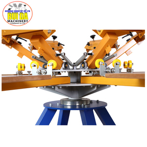 Quay serigraphie thiết bị <span class=keywords><strong>6</strong></span> màu <span class=keywords><strong>6</strong></span> trạm vải T-Shirt máy in Màn hình máy in - Product Image 2