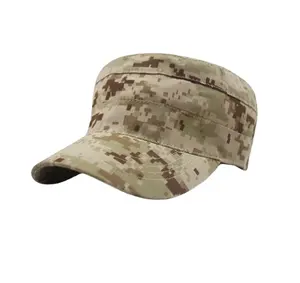 เซินเจิ้น Gorras โรงงานที่กำหนดเองพรางทหารผ่านศึกหมวกขายส่งแบนด้านบนหมวกผ้าฝ้าย100% แฟชั่นหมวก Camo