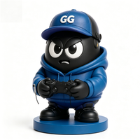 Figurines PVC promotionnelles de 8,5 cm, écologiques, mignonnes, sur le thème de la vie gamer, en boîte mystère, jouets d'art de collection personnalisés par des designers