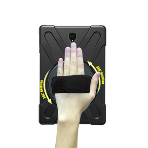 Étui en silicone robuste <span class=keywords><strong>pour</strong></span> <span class=keywords><strong>tablette</strong></span> <span class=keywords><strong>pour</strong></span> <span class=keywords><strong>Samsung</strong></span> <span class=keywords><strong>Galaxy</strong></span> <span class=keywords><strong>Tab</strong></span> <span class=keywords><strong>S4</strong></span> 10.5 "T830/T837 360 Rotation Main Bandoulière Support Antichoc Couverture - Product Image 3