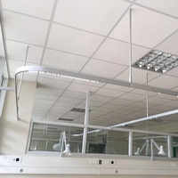Système de rail de rideau d'hôpital en aluminium pour cloison médicale, fixation au plafond, formes L, U, E, T pour l'intimité des salles d'hôpital