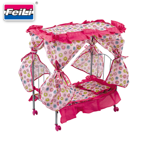 Feili Toy Iron Folding Doll Cradle para Doll 18 ''Doll Furniture Toys Set - Product Image 1