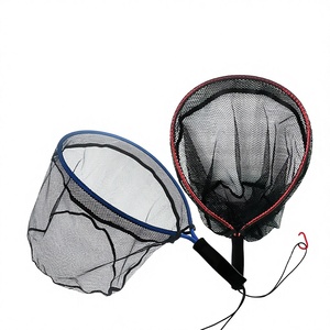 Filet de pêche à la main de 48 cm pour crevettes, avec cadre en alliage d'<span class=keywords><strong>aluminium</strong></span> et fibre de polyester, profondeur de 30 cm, mailles fines - Product Image 1
