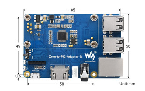 Adaptador Waveshare Raspberry Pi Zero 2W a 3B, Solución Alternativa para Raspberry Pi 3 Modelo <span class=keywords><strong>B</strong></span>/<span class=keywords><strong>B</strong></span>+ con 4 Puertos USB Integrados - Product Image 6