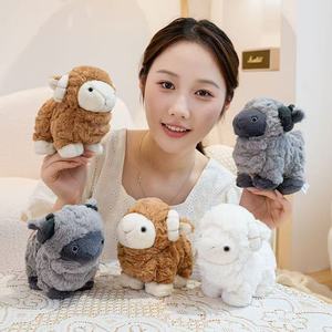 Peluche Realistico di Pecora 14cm, Morbido Agnello di Peluche con Lana Riccia e Soffice, <span class=keywords><strong>Mini</strong></span> Pecora Imbottita per Regalo e Vendita all'Ingrosso - Product Image 3
