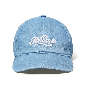 Gorra de Béisbol de Mezclilla Azul Claro con Bordado Blanco, Correa Ajustable, Ligera, Informal, para Actividades al Aire Libre - Product Image 1