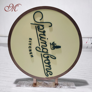 Custom Outdoor Round Metal Acrylic Lettes Light Box Sign Signage Business Advertising Light Boxes