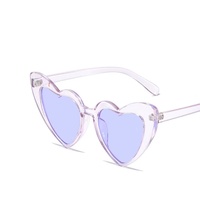 24 couleurs, nouvelle mode, vente en gros, lunettes de soleil roses en forme de cœur, lunettes de soleil pour femmes, lunettes de soleil en forme de cœur