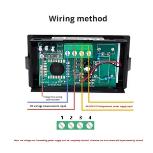 Voltímetro Digital <span class=keywords><strong>LCD</strong></span> de 0-12V 24V 200V 600V CC, Modelo D69-30, Fuente de Alimentación Aislada para Ingeniería de Agua y Electricidad - Product Image 4