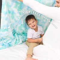 Plaid en polaire doux moderne pour enfants, technique de tissage en flanelle, plaid chaud pour lit, idéal pour l'hiver