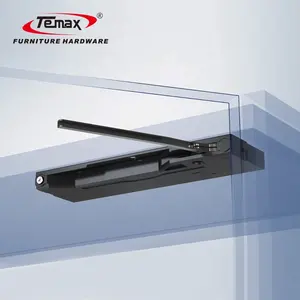 1 Touch Soft Close And Push Open Buffer System PM100 TEMAX Black Modern Plastic Kitchen Cabinet Furniture Hinge 35MM 300mm