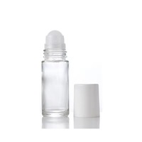 Vente en gros de flacons à bille en verre de luxe 30ml 50ml transparents, ambrés, bruns pour huiles essentielles, déodorants, soins de la peau, sérums