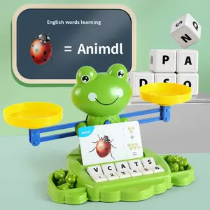 Nuevo Juego de Mesa de Equilibrio de Ranas de Plástico Mejorado <span class=keywords><strong>para</strong></span> Niños, Juego de Numerología, Pensamiento Lógico, Entrenamiento Interactivo <span class=keywords><strong>para</strong></span> Padres e Hijos - Product Image 1