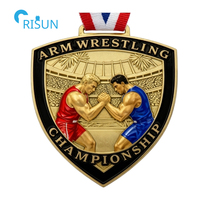 Médaille de bras de fer personnalisée en émail 3D pour le bras de fer
