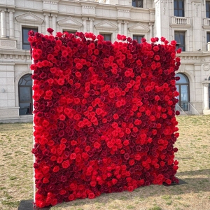 Bên Cho Thuê Ảnh Gian Hàng Photobooth Hạnh Phúc Sinh Nhật Đề Nghị Đám Cưới Trang Trí Nội Thất Hoa Hồng Đỏ 8x8 Hoa Tường Vải Trở Lại Bảng Điều Khiển Backdrop - Product Image 2